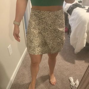 Tan leather skirt free people
